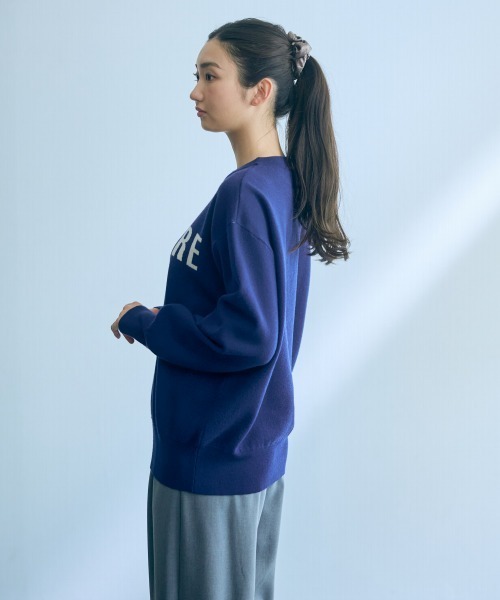 slattgir(スラットジール)の「高身長 ジャガードロゴニット(トールサイズ)Essenave(ニット/セーター・レディース・グリーン/ネイビー・M/L/LL/3L)」の19枚目の写真