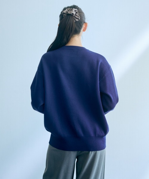 slattgir(スラットジール)の「高身長 ジャガードロゴニット(トールサイズ)Essenave(ニット/セーター・レディース・グリーン/ネイビー・M/L/LL/3L)」の20枚目の写真