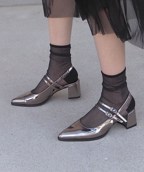 minia（ミニア）の「メタリックポインテッド（パンプス・レディース・ゴールド/ブラウン/シルバー/ガンメタ・S/L/M）」の4枚目の写真