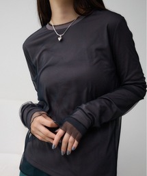 チュールレイヤードロングTシャツ