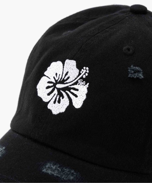SEA（シー）の「ハイビスカス ダメージキャップ（キャップ・レディース・ブラック/レッド/ベージュ・ONE SIZE）」の9枚目の写真