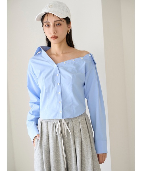【セール】アシメントリーシャツ（シャツ/ブラウス）｜SNIDEL（スナイデル）