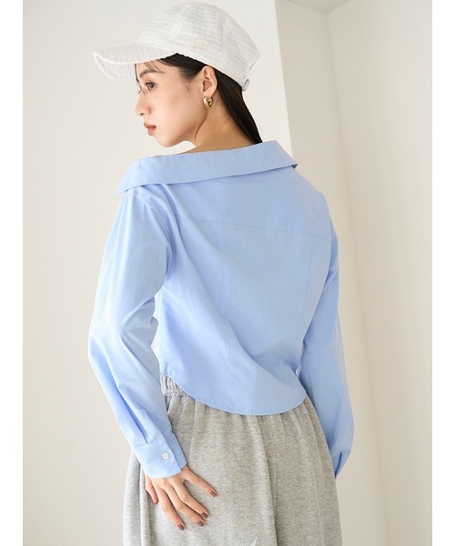 【新品未使用】SNIDEL♡シアープリーツシャツ ライトブルー Amazon | [スナイデル] シアープリーツシャツ SWFB252103LBLUF