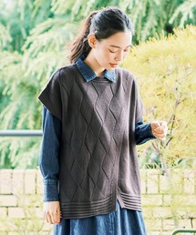 and myera（アンド マイラ）の「ａｎｄ　ｍｙｅｒａ　巻き風ニットベスト（ベスト）」