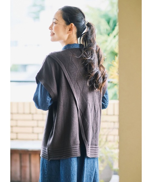 【アンドゥムルメステール】（M）シースルーベスト タッセル付き ボタン アンドゥムルメステール】（M）シースルーベスト タッセル付き