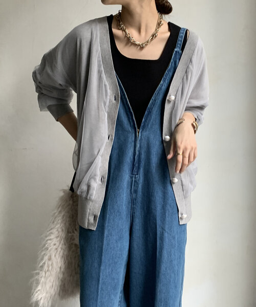 【セール】【WEB限定】パールボタンニットカーディガン（カーディガン/ボレロ）｜DouDou（ドゥドゥ）