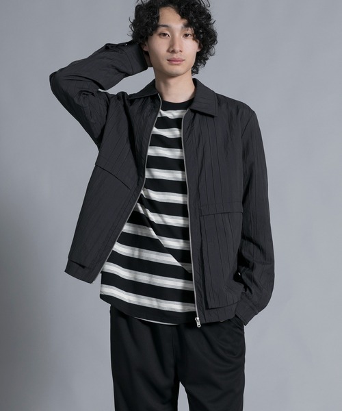 aimoha(アイモハ)の「aimoha men Classic Stripe Line Jacket(ブルゾン・メンズ・ブラック/ベージュ・LARGE/X-LARGE/XX-LARGE/XXX-LARGE)」の4枚目の写真