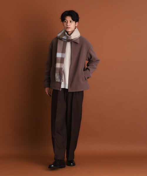 THE SHOP TK （ザ ショップ ティーケー ）の「◆ウールブロックチェックシングルマフラー ユニセックス（マフラー・レディース・ワイン系1/ネイビー系1/イエロー系1/ブルー系1/チャコールグレー/ブラウン系2・00）」の11枚目の写真