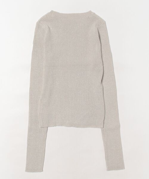 Now me. by NYLON JAPAN(ナウミーバイナイロンジャパン)の「グリッタークルーネックニット(ニット/セーター・レディース・ホワイト/ブラック・FREE)」の3枚目の写真