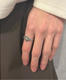【blatto 925silver】925シルバー ストーン フラワー フリーサイズ サイズ調節可 リング 指輪 bla-ring-00737 N