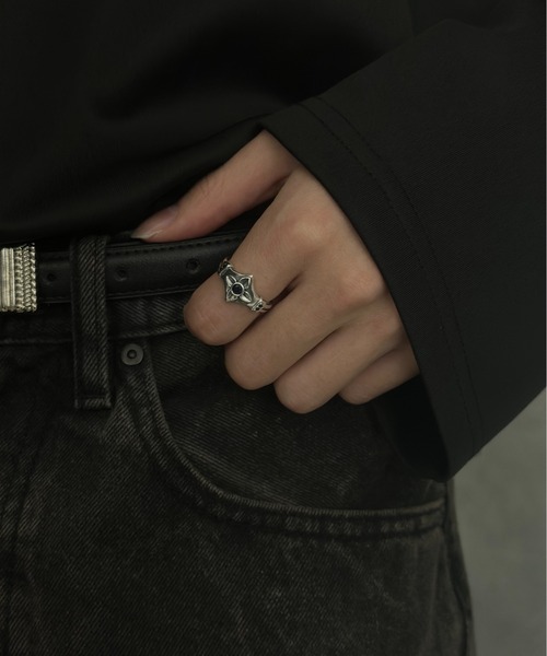 セール】【blatto 925silver】925シルバー ストーン フラワー