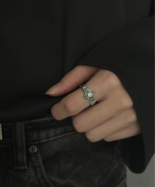 セール】【blatto 925silver】925シルバー ストーン フラワー