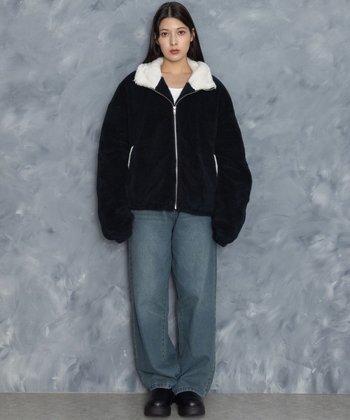 セール】shaggy fleece short blouson/シャギーフリース ショート ボア