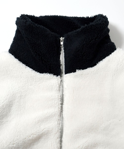 Starting Over(スターティングオーバー)の「shaggy fleece short blouson/シャギーフリース ショート ボアブルゾン(ブルゾン・メンズ・ブラック/オフホワイト/ベージュ・M/L/XL)」の12枚目の写真