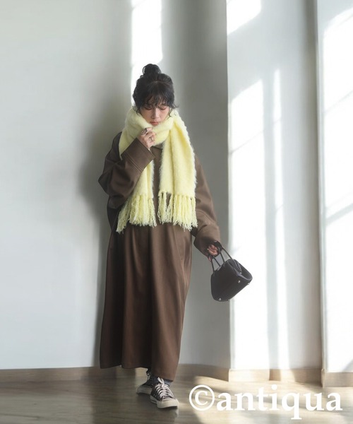 antiqua(アンティカ)の「フリンジマフラー(マフラー・レディース・オレンジ/イエロー/ブルー・ONESIZE)」の9枚目の写真