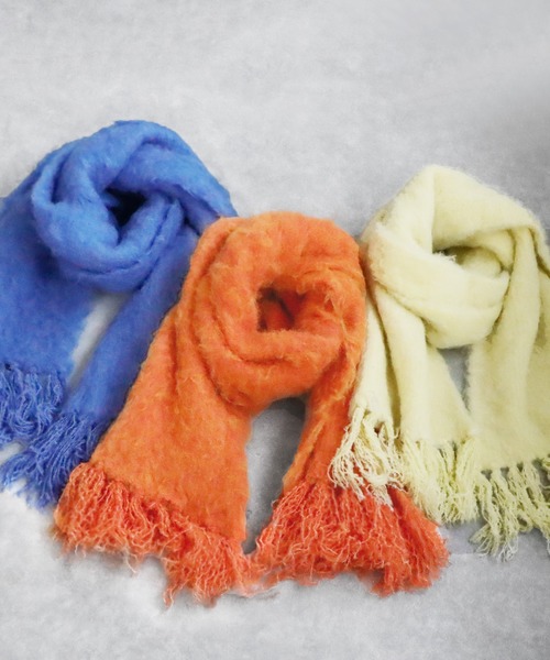 antiqua(アンティカ)の「フリンジマフラー(マフラー・レディース・オレンジ/イエロー/ブルー・ONESIZE)」の17枚目の写真