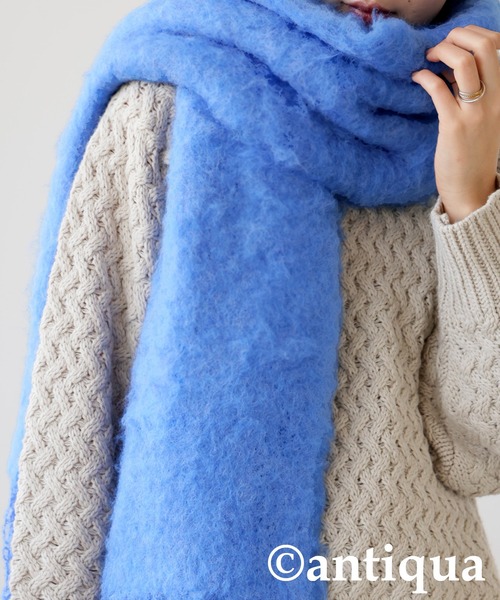 antiqua(アンティカ)の「フリンジマフラー(マフラー・レディース・オレンジ/イエロー/ブルー・ONESIZE)」の6枚目の写真