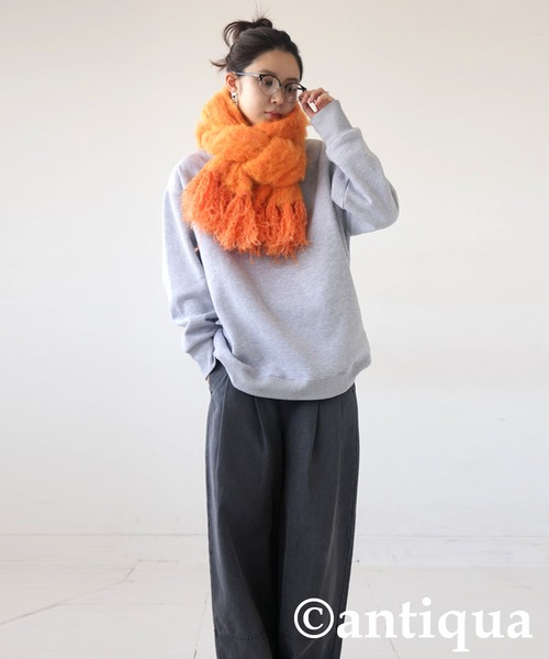 antiqua(アンティカ)の「フリンジマフラー(マフラー・レディース・オレンジ/イエロー/ブルー・ONESIZE)」の13枚目の写真