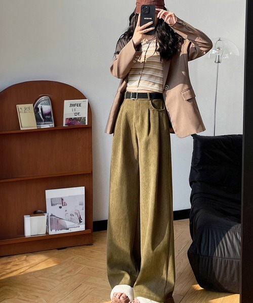 Miniministore(ミニミニストア)の「コーデュロイパンツ裏起毛ノーマル2タイプ(カーゴパンツ・レディース・ブラック系1/ブラック系2/ブラウン系1/ブラウン系2/ベージュ系1/ベージュ系2/アイボリー系1/アイボリー系2・M/L/XL)」の10枚目の写真