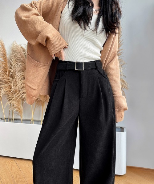 Miniministore(ミニミニストア)の「コーデュロイパンツ裏起毛ノーマル2タイプ(カーゴパンツ・レディース・ブラック系1/ブラック系2/ブラウン系1/ブラウン系2/ベージュ系1/ベージュ系2/アイボリー系1/アイボリー系2・M/L/XL)」の16枚目の写真