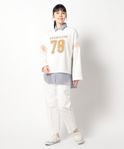 Grand PARK（グランドパーク）の「ナンバリングロゴライトトレーナー（スウェット・レディース・ベージュ/ライトグレー/グレー・FREE）」の14枚目の写真