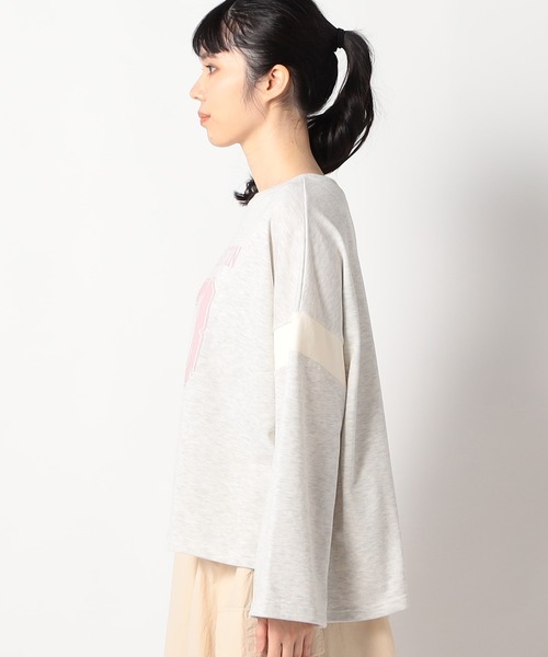 Grand PARK（グランドパーク）の「ナンバリングロゴライトトレーナー（スウェット・レディース・ベージュ/ライトグレー/グレー・FREE）」の10枚目の写真