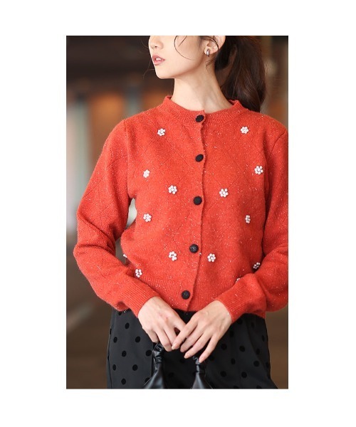 Sawa a la mode(サワアラモード)の「ダイヤ柄ラメニットカーディガン(カーディガン/ボレロ・レディース・ブラック/レッド/ホワイト・FREE)」の11枚目の写真