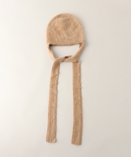 EDIT. FOR LULU(エディットフォールル)の「【LISA YANG/リサ・ヤン】Brushed Tied Hood(ニットキャップ/ビーニー・レディース・ブラウン/ブラック・FREE)」の21枚目の写真