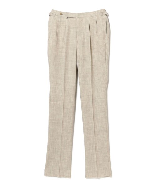 BEAMS F(ビームスエフ)の「BEAMS F EXCLUSIVE FABRIC ウール フレスコ 2プリーツ サイドアジャスター スラックス(その他パンツ・メンズ・シルバー/ベージュ・48/46/44/50)」の1枚目の写真
