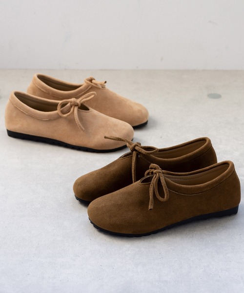 SVEC（シュベック）の「リボンポイント スリッポンシューズ（スリッポン・レディース・ベージュ系その他/ブラウン系その他・35/40/39/38/37/36）」の3枚目の写真