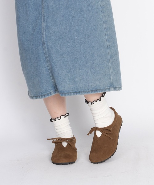 SVEC（シュベック）の「リボンポイント スリッポンシューズ（スリッポン・レディース・ベージュ系その他/ブラウン系その他・35/40/39/38/37/36）」の20枚目の写真