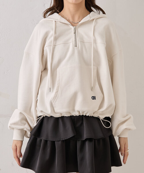 【美品】 ノーブル ルーズフードパーカー パーカー プルオーバー スキッパー 美品】 ノーブル ルーズフードパーカー パーカー プルオーバー