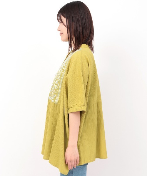 チチカカ(チチカカ)の「Rico クレープペイズリー刺繍プルオーバー(シャツ/ブラウス・レディース・イエロー/ライトベージュ/チャコールグレー・FREE)」の18枚目の写真