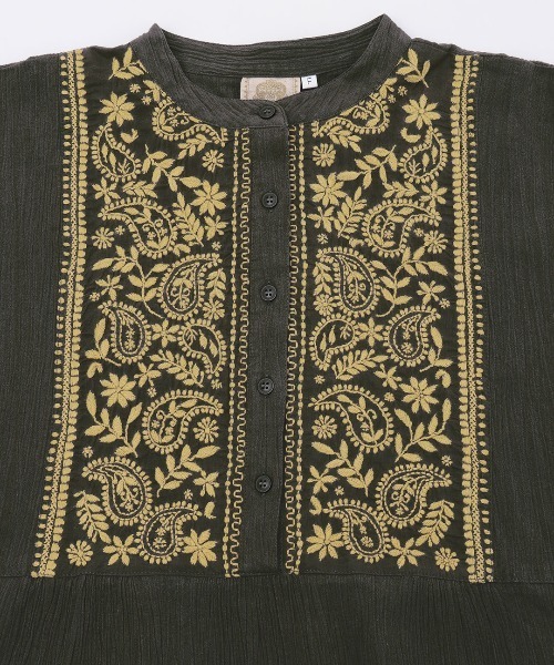 Rico クレープペイズリー刺繍プルオーバー 楽天市場】Rico クレープペイズリー刺繍プルオーバー