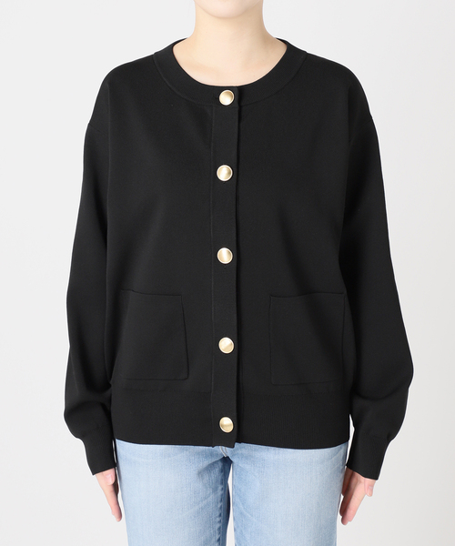 Spick & Span（スピックアンドスパン）の「《WEB限定 / 追加4》ウォッシャブクルーネックカーディガン（カーディガン/ボレロ・レディース・ブラック/ライトグレー・FREE）」の16枚目の写真