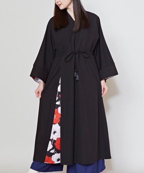 カヤ(カヤ)の「【カヤ】春華モダンならいワンピース(ワンピース・レディース・ブルー系その他/パープル系その他/ブラック×レッド・FREE)」の4枚目の写真