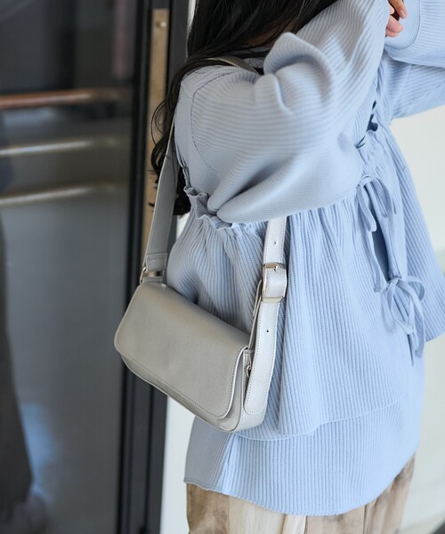 FREAK'S STORE（フリークスストア）の「横長ショルダーバッグ（ハンドバッグ・レディース・シルバー/ブラック・ONE SIZE）」の3枚目の写真