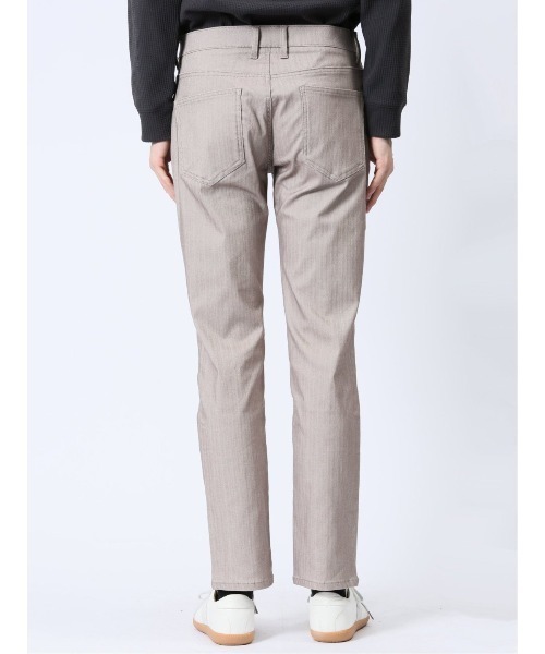 m.f.editorial（エムエフエディトリアル）の「【クロスストレッチ ウォッシャブル】m.f.エディトリアル メンズ  スリムパンツ ヘリンボン（チノパンツ・メンズ・ネイビー/ベージュ・MEDIUM/LARGE/S/X-LARGE）」の8枚目の写真