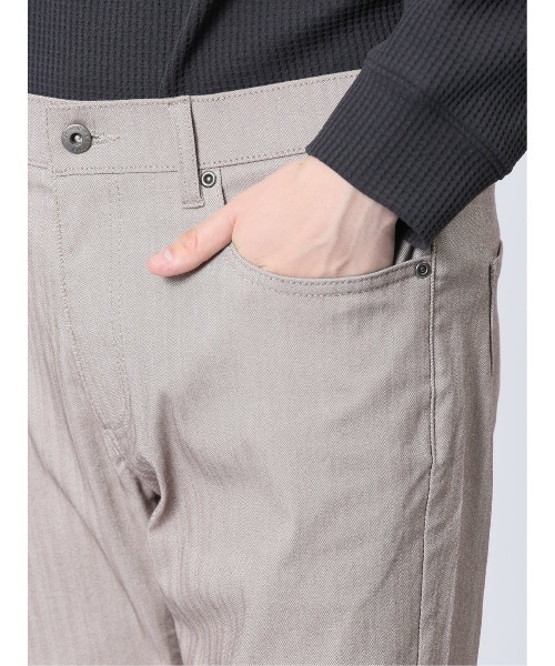 m.f.editorial（エムエフエディトリアル）の「【クロスストレッチ ウォッシャブル】m.f.エディトリアル メンズ  スリムパンツ ヘリンボン（チノパンツ・メンズ・ネイビー/ベージュ・MEDIUM/LARGE/S/X-LARGE）」の9枚目の写真