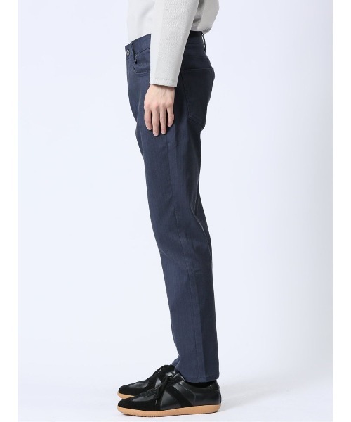 m.f.editorial（エムエフエディトリアル）の「【クロスストレッチ ウォッシャブル】m.f.エディトリアル メンズ  スリムパンツ ヘリンボン（チノパンツ・メンズ・ネイビー/ベージュ・MEDIUM/LARGE/S/X-LARGE）」の17枚目の写真