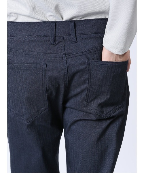 m.f.editorial（エムエフエディトリアル）の「【クロスストレッチ ウォッシャブル】m.f.エディトリアル メンズ  スリムパンツ ヘリンボン（チノパンツ・メンズ・ネイビー/ベージュ・MEDIUM/LARGE/S/X-LARGE）」の20枚目の写真