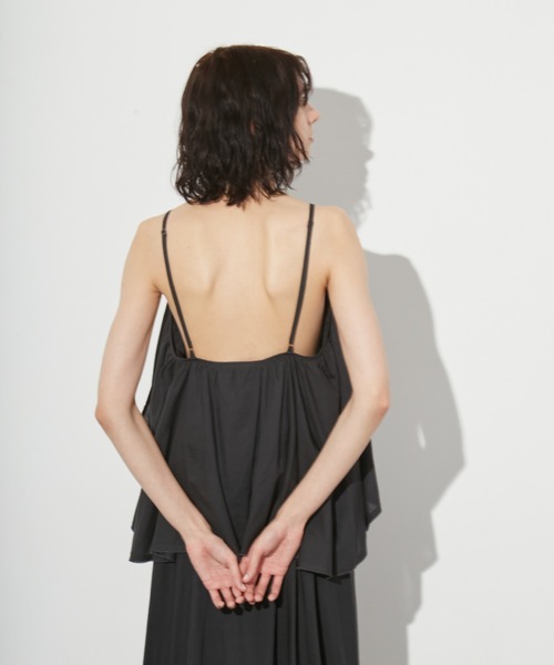 styling/（スタイリング）の「ラッフルキャミワンピース（ワンピース・レディース・ベージュ/チャコールグレー・0/1）」の7枚目の写真