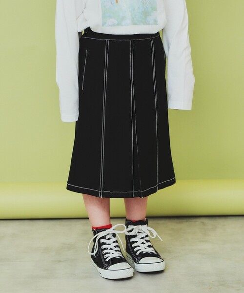 THE SHOP TK (ザ ショップ ティーケー )の「【110-150】タックプリーツスカート/親子リンク・洗濯機OK(スカート・キッズ・ブラック/ブルー・12/13/15 /14/11)」の1枚目の写真