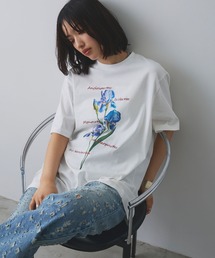 ELLEgirl | アイリスプリントチュニックTシャツ【ELLEgirl/エルガール】(Tシャツ/カットソー)
