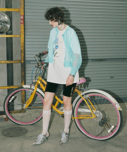 ELLEgirl（エルガール）の「アイリスプリントチュニックTシャツ【ELLEgirl/エルガール】（Tシャツ/カットソー・レディース・ブラック/ネイビー/オフホワイト・FREE）」の9枚目の写真