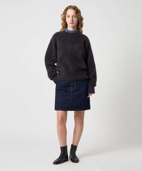 スティーブンアラン デニムスカート　ブラックM セール】＜Steven Alan＞13OZ デニム ミニスカート（スカート