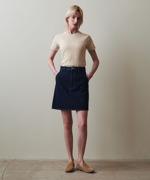 Steven Alan（スティーブンアラン）の「＜Steven Alan＞13OZ デニム ミニスカート（スカート・レディース・ブラック/ホワイト/ネイビー・M/S/L）」の22枚目の写真