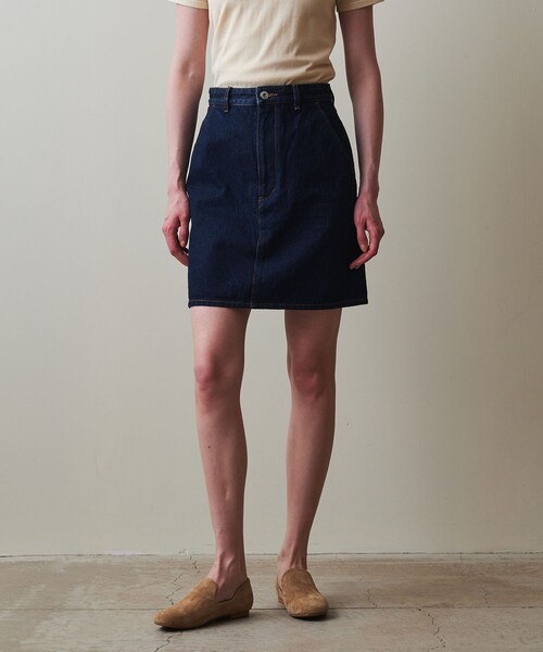 Steven Alan（スティーブンアラン）の「＜Steven Alan＞13OZ デニム ミニスカート（スカート・レディース・ブラック/ホワイト/ネイビー・M/S/L）」の9枚目の写真
