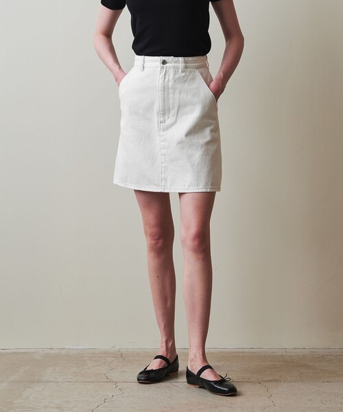Steven Alan（スティーブンアラン）の「＜Steven Alan＞13OZ デニム ミニスカート（スカート・レディース・ブラック/ホワイト/ネイビー・M/S/L）」の11枚目の写真