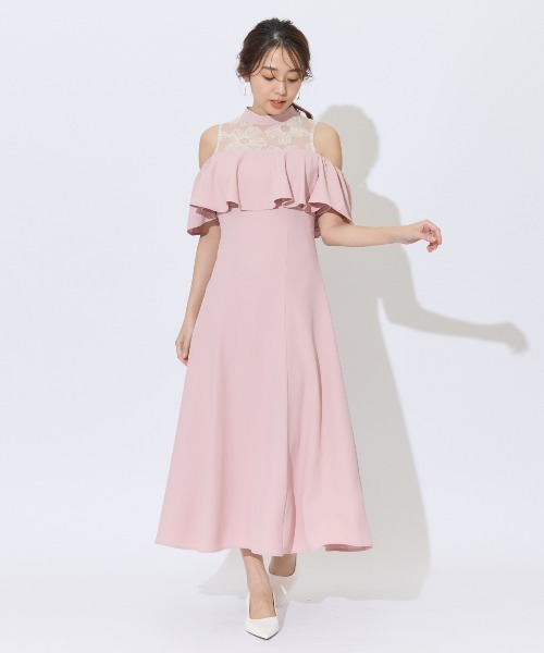 セール】2WAYフラワーレースケープドレス（ドレス）｜AND COUTURE